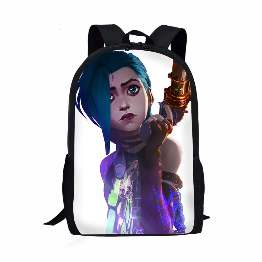 Wholesale Schoolbag Backpack Shoulders Bag for League of Legends Arcane  pattern Vi Jinx Jayce Caitlyn From m.