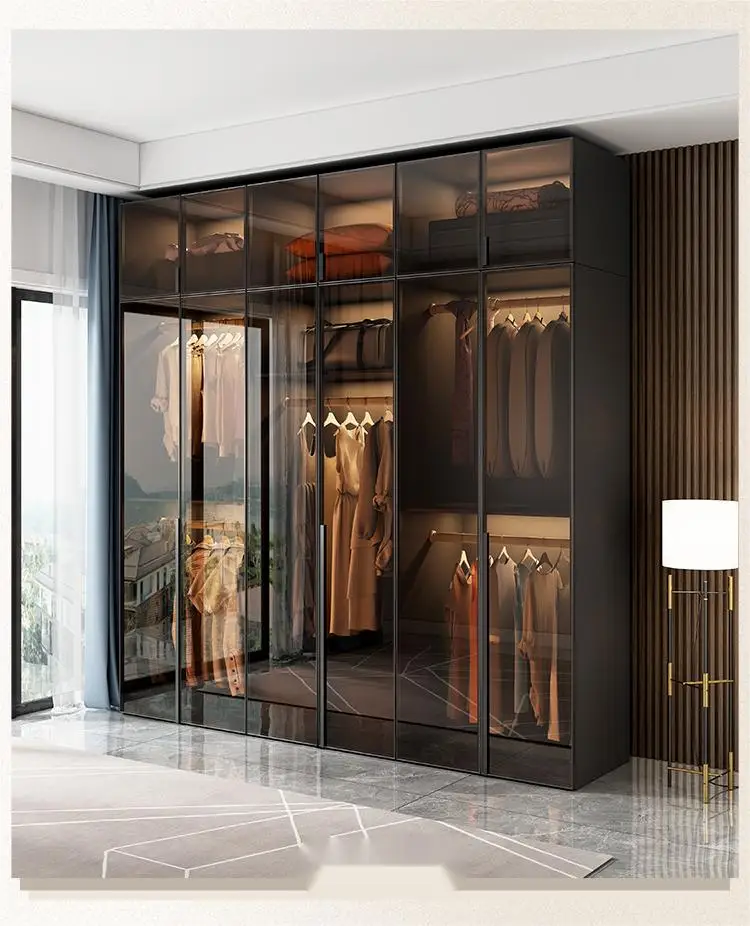 Cloakroom Furniture Clothes Storage Walk In Closet Wardrobe Black ...