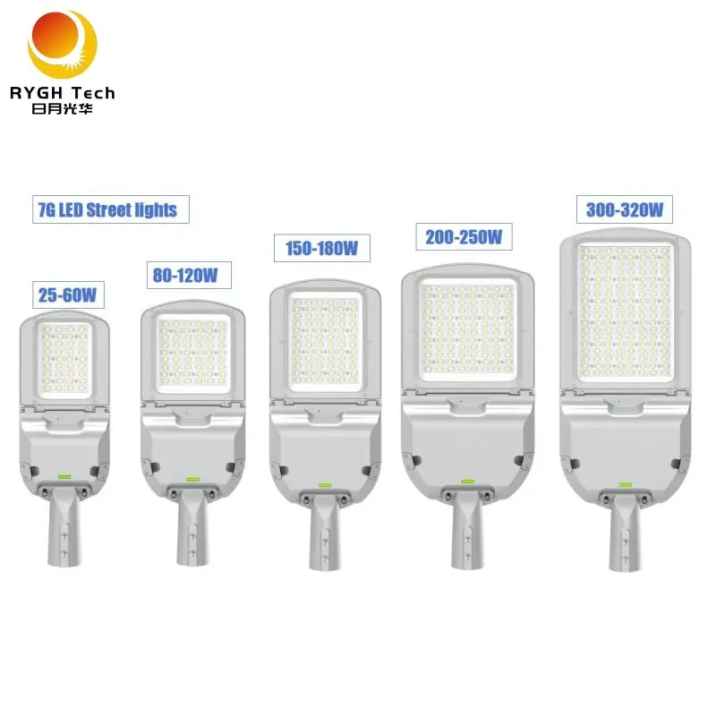 RYGH Tech IP66 130-170lm/w 30W 50W 60W 80W 100W 120W 150W 200W 300W Luminarias Lamparas Led Para Alumbrado Publico