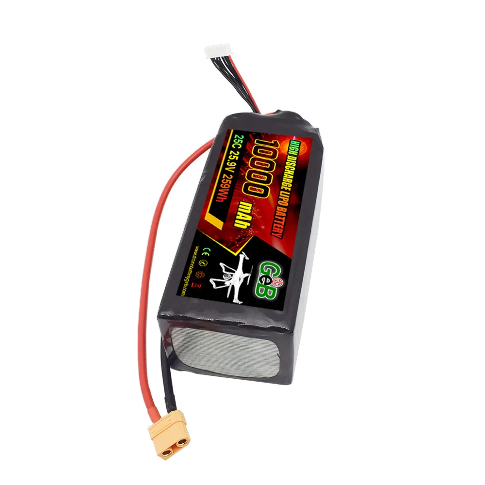 25C høy utladningshastighet lipo-batteri 7S 25,9V 10000mah oppladbar litiumpolymerbatteripakke for UAV-dronebatteri