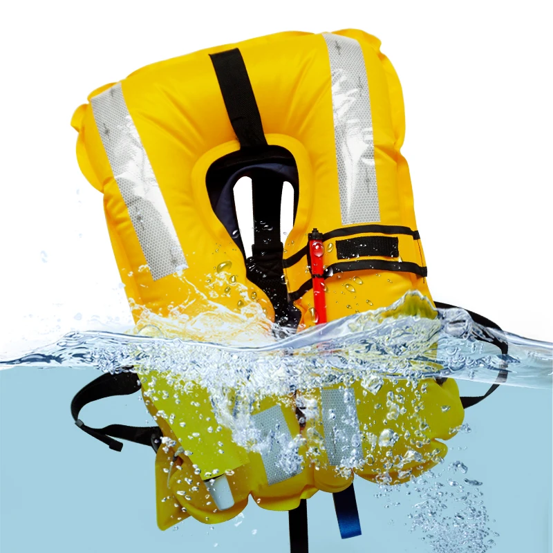 SOLAS Approved Double Balloon Double Chamber Marine Inflatable Life Jacket