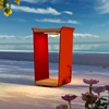L - Signal Red Solar LED Lantern
