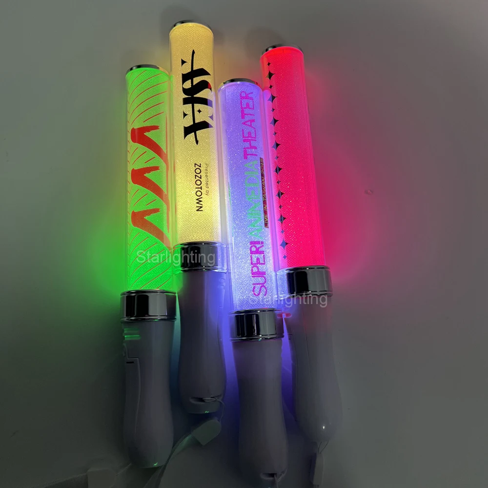 K-pop Idol Fan's Club Custom Logo Cheering Wands 15 Colors Glowing Led ...