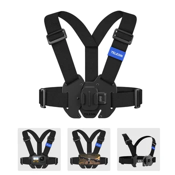 Telesin Hot Sell Action Camera Accessories for Gopro 13 12 11 10 9 Adjustable High Elastic Density Harness Chest Strap Mount detail image