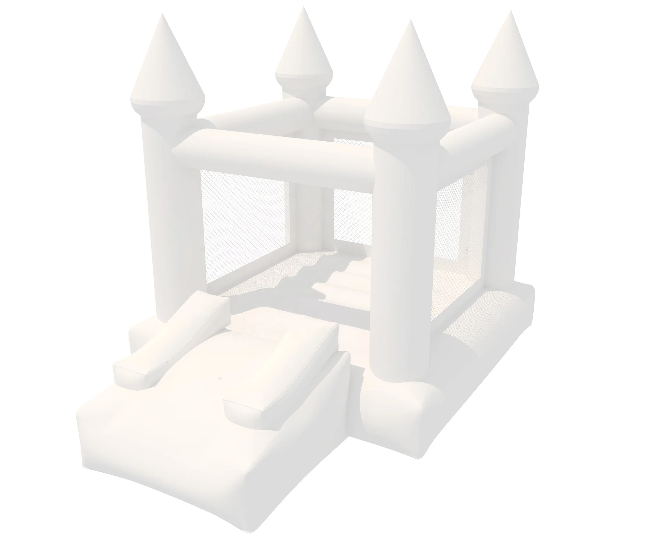 Popular Soft Play Equipment White Soft Play Set With Bounce House For