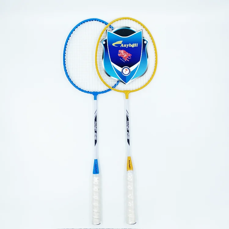 Hot selling Iron and Steel Badminton Racket include 1 Piece Custom Badminton Racquet  with 3/4 Cover Carrying Bag