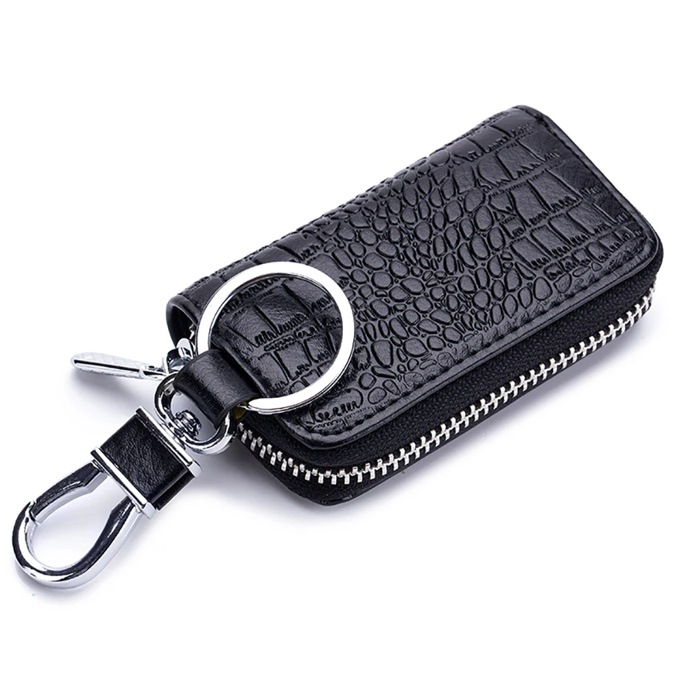 Wholesale Minimalist Crocodile Leather Keys Purse Men Zipper Genuine  Leather Car Key Wallet From m.