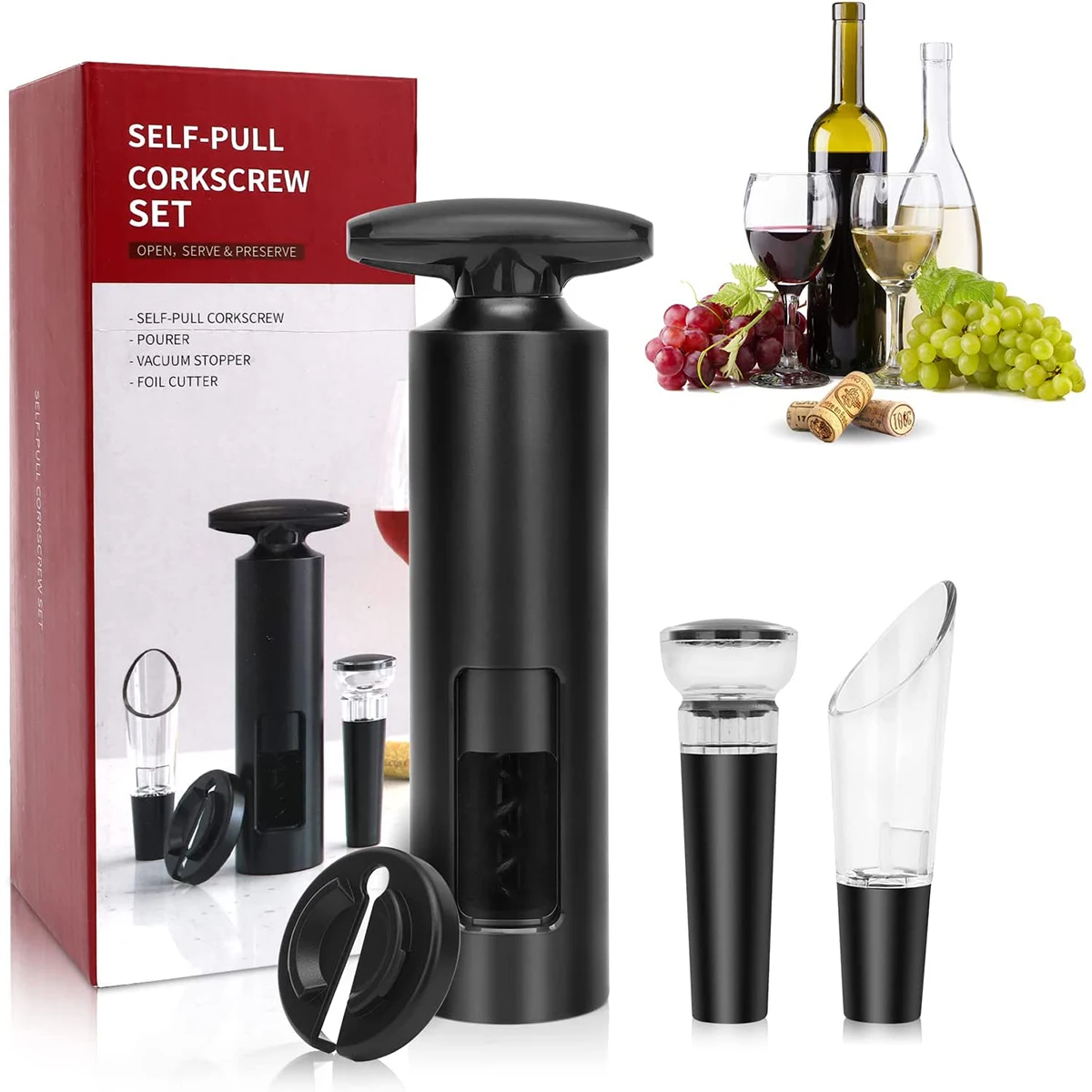 Forneed Wine Bottle Opener Stainless Steel Carbon Bag Cheap Wine