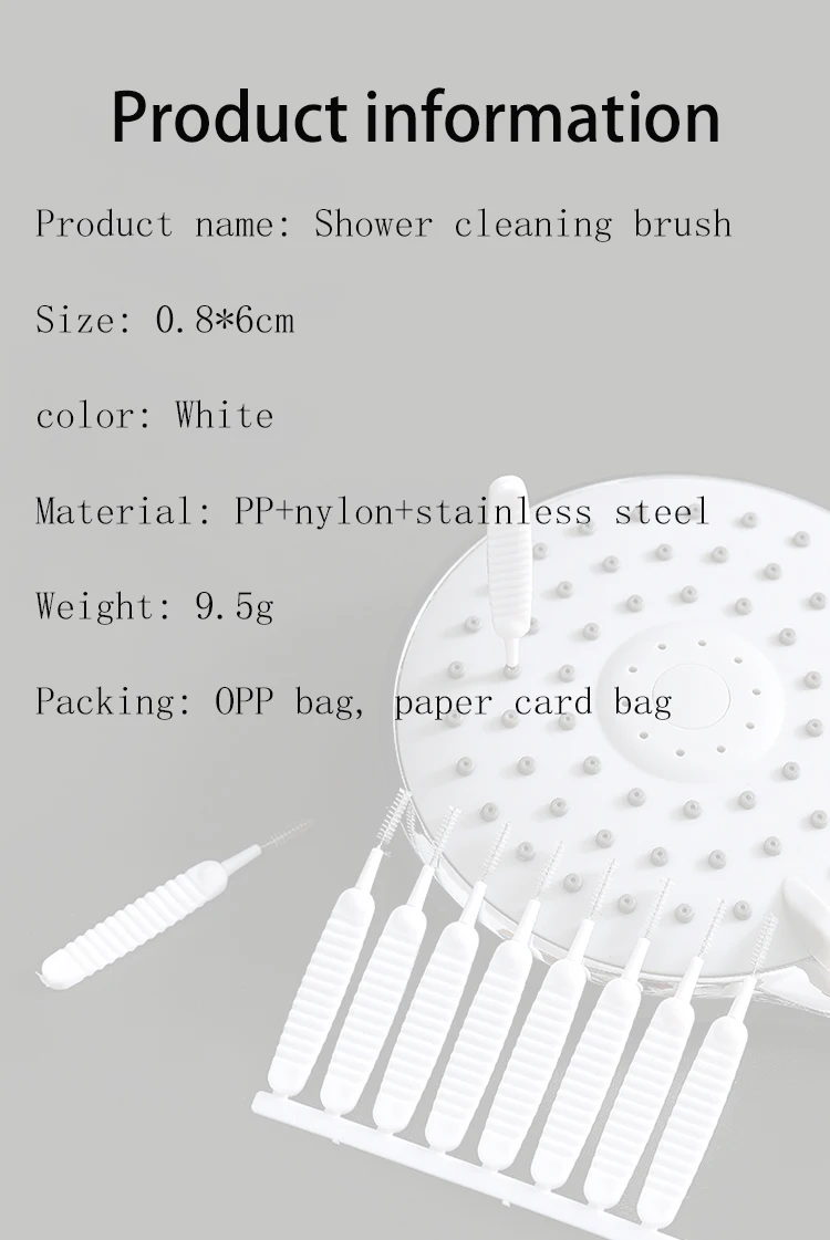 10pcs/bag Bathroom Shower Head Cleaner Mini Hole Brush Cleaning Brushes