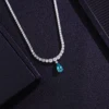 real solid 14k gold lab diamond necklace
