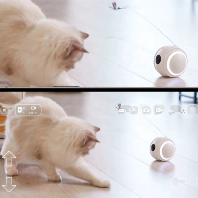 Wholesale Smart AI Robot Interactive Rolling Ball with FHD Camera Wireless Control Via Smart App for Cats Dogs Pet Companion
