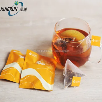 Custom printed empty nylon mesh pyramid tea bags empty tea filter bag for sale