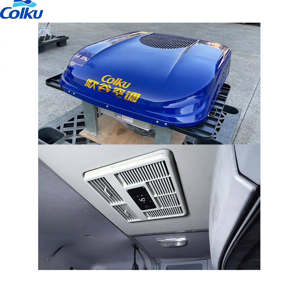 Rooftop Design All-in-one 12V 24V Battery Powered Parking Air Conditioner 12v Rooftop air Conditioner for Truck Camper Caravan