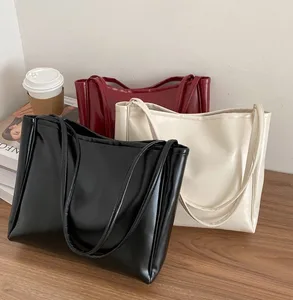 Wholesale Supplier Fashion Bolsas Para Mujer Large Capacity Women's Bag Shoulder Bag Pure Color Leather Crossbody Bags for Women