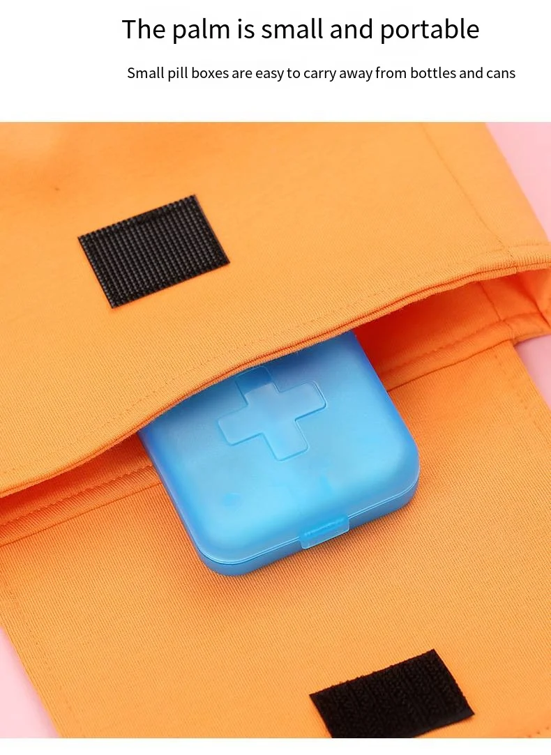 Creative cross four cell pill box convenient travel mini plastic pill box pill storage manufacture