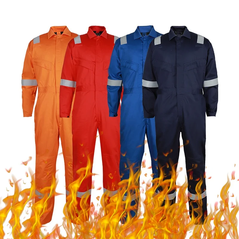 Wholesale 100% Cotton Anti Fire Electrician Coverall Safety Mechanical  Engineering Uniform Welder Oil and Field Coverall