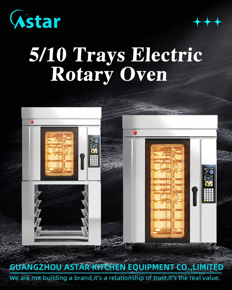 Commercial Rotary Baking Oven Electric Rack Oven for Large Scale Production Bakery With 5 Trays