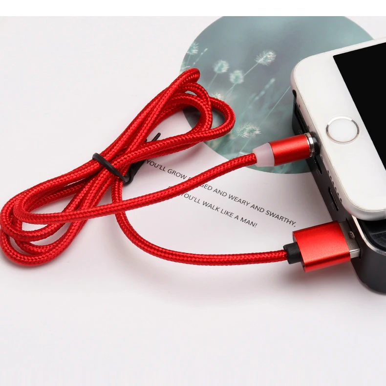 3-in-1 Magnetic Charging Cable Fast Charge Magnetic USB Cable For iPhone Android Type-C 1M with Box