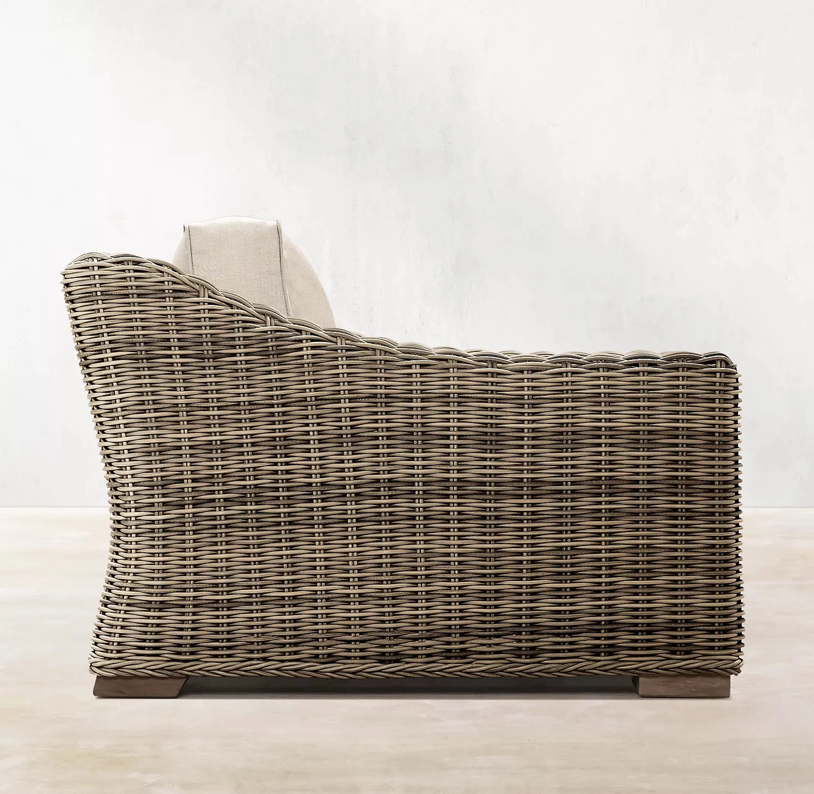 Простая мебель для сада и бассейна алюминиевая рама Плетеный современный уличный диван из ротанга