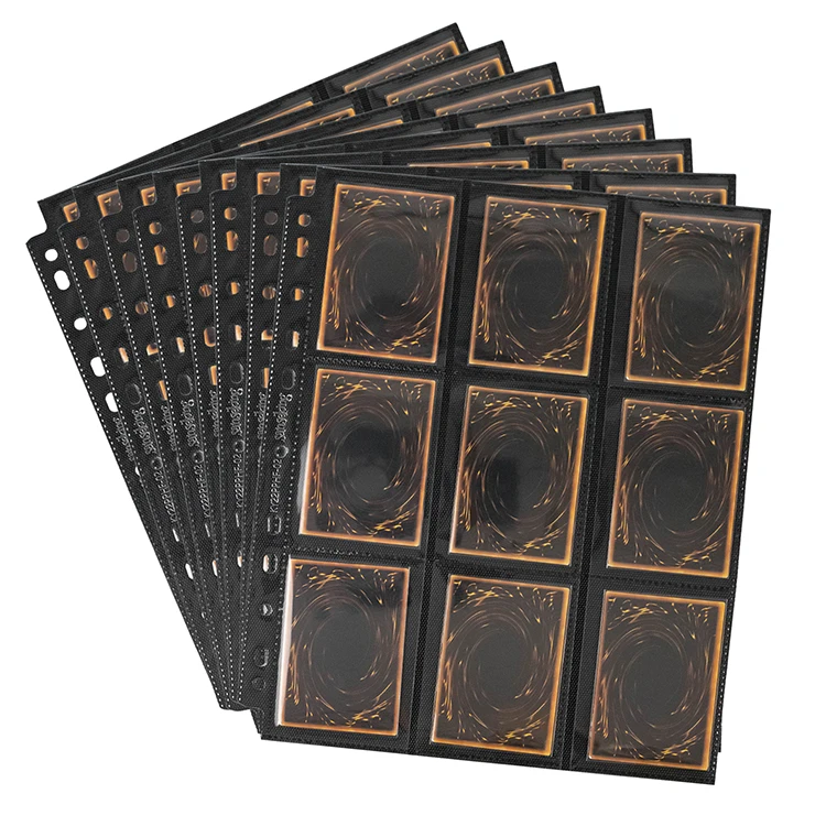 Card Protector Sheets 9 Pocket Ultra Clear Plastic A4 Sheet Protector for TCG MTG Trading ...