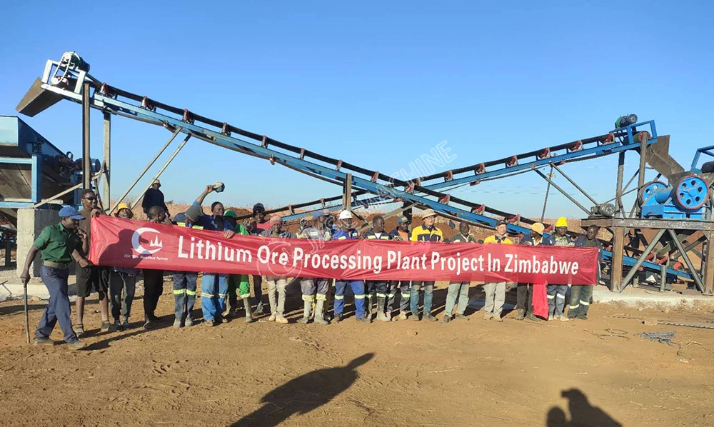 Popular Small Scale 120TPD Lithium Ore Processing Plant Spodumene Process Plant in Zimbabwe