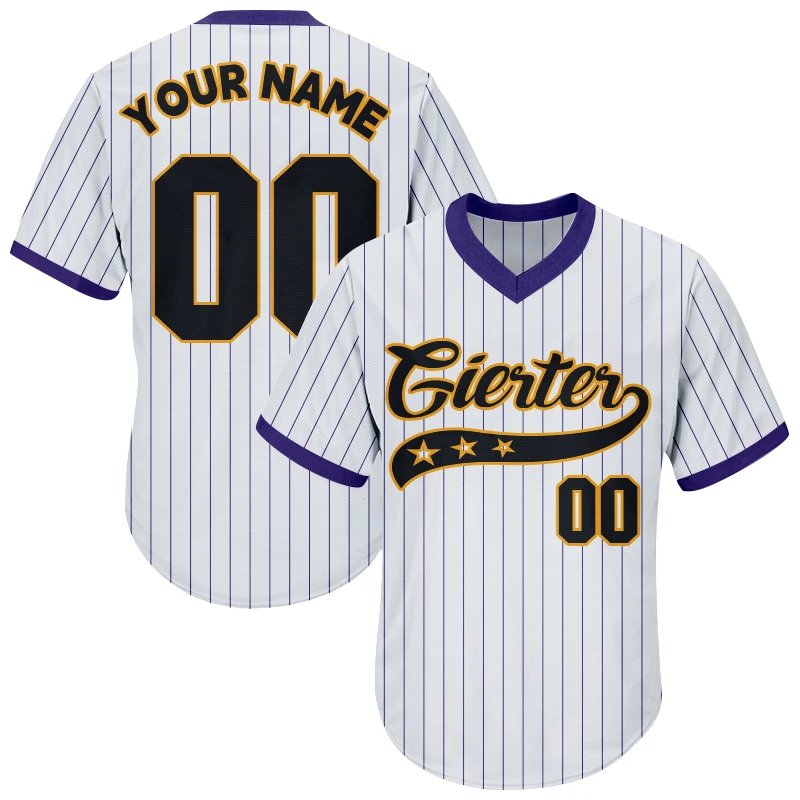 Best Selling Mens Baseball Jersey V-Neck T-shirts Polyester