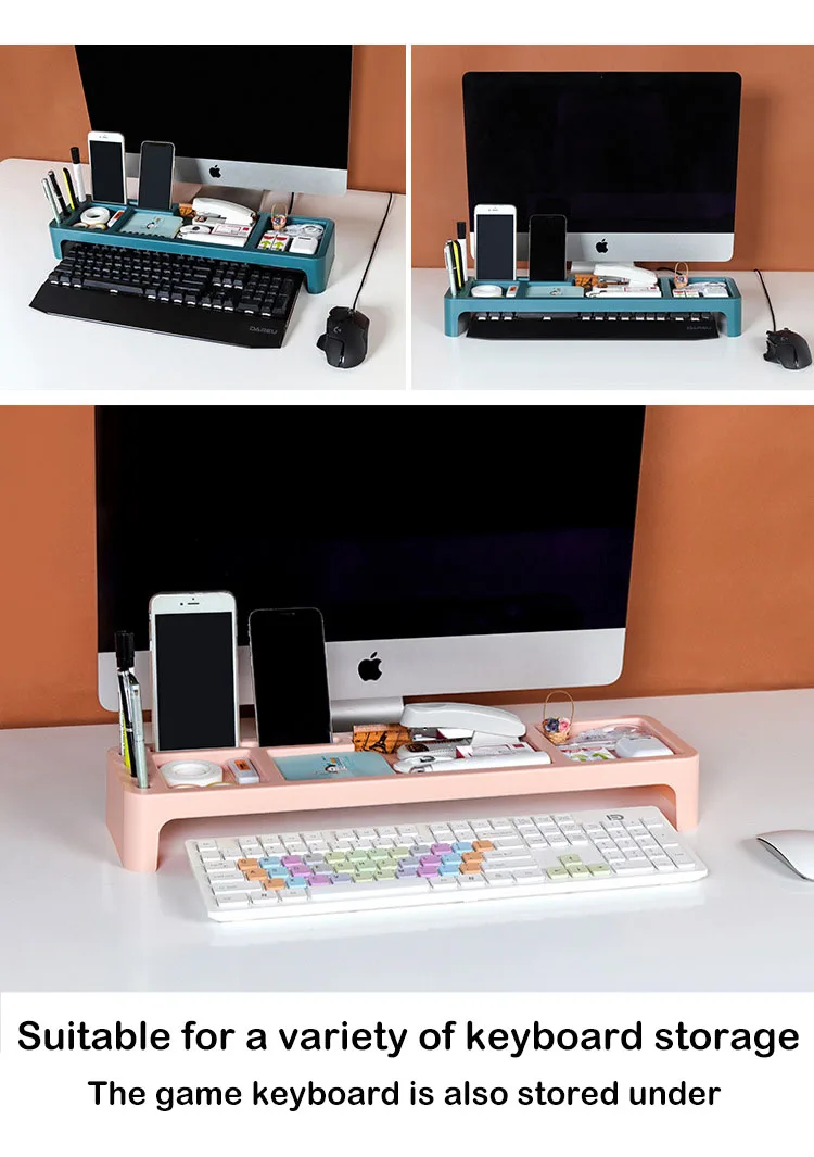Office Desk Stationary Holders Memo Tray Table Shelf Keyboard Rack ...