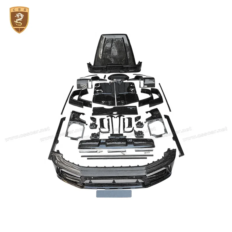 Update MSY Style Forged Carbon Bodykit for Mercedes Bens G Class W464 Body Kit Car Bumper Assembly Engine Hood Rear Roof Spoiler