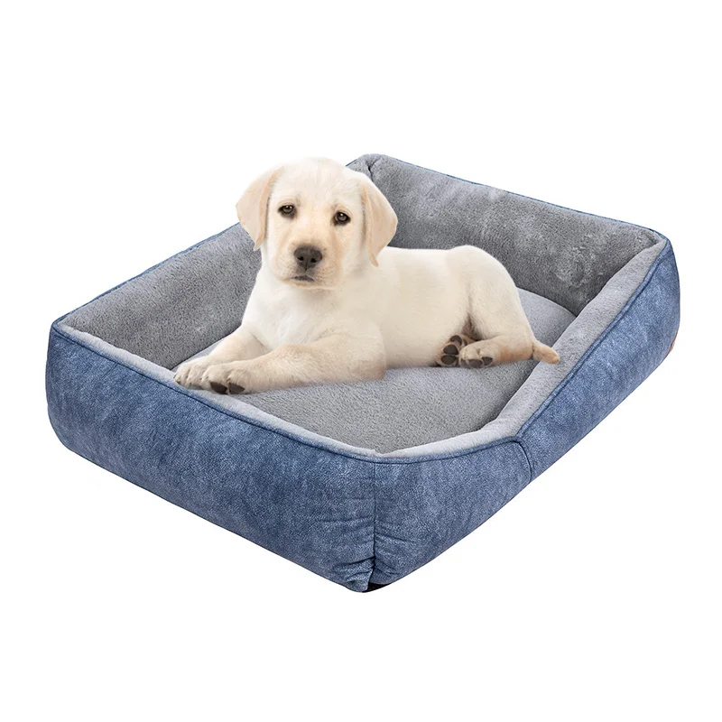 Wholesale pet bedding products big removable cover camas de perros round plush pet cat dog sofa beds for large dogs