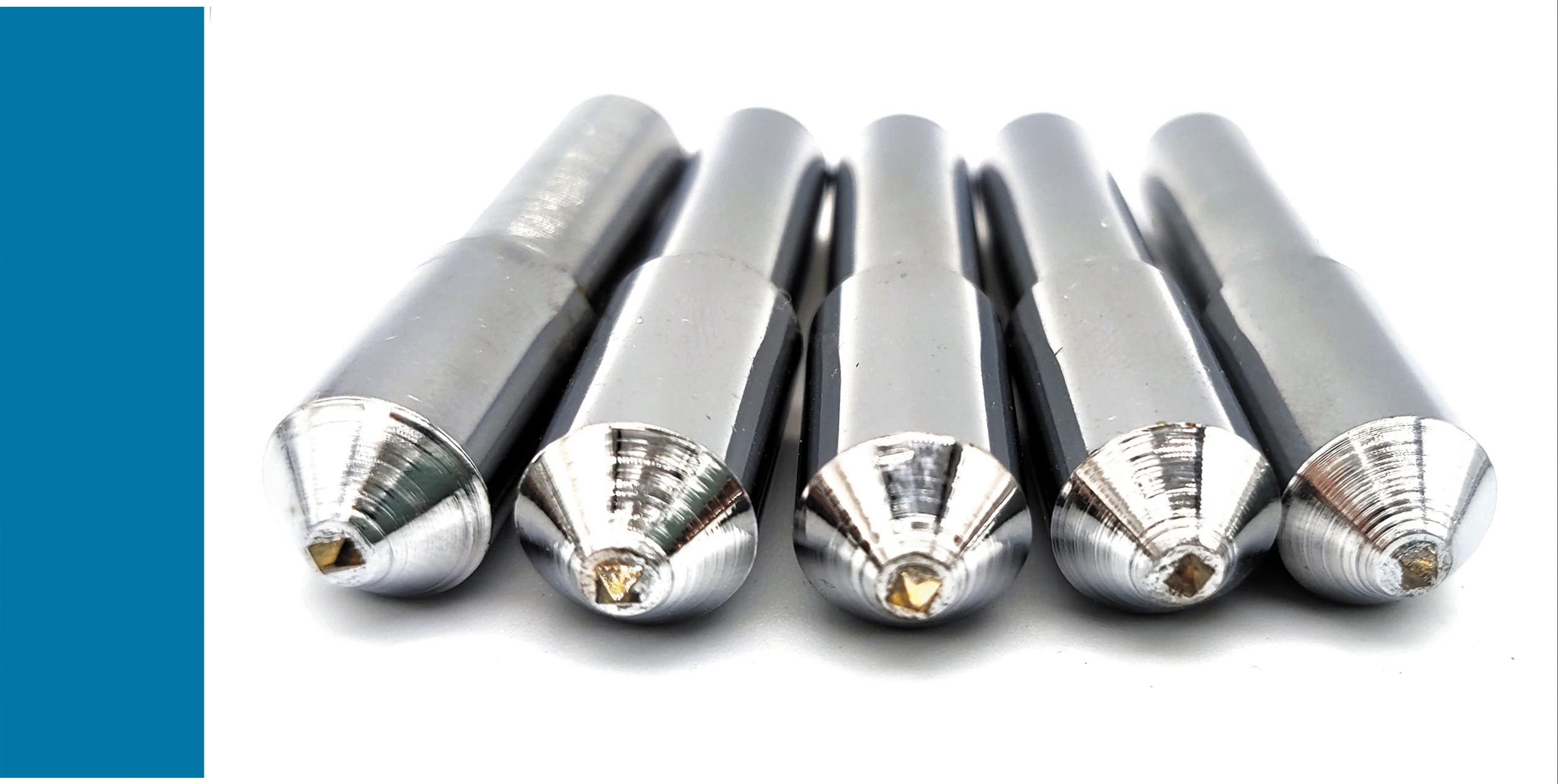 Uxcell 3pcs Diamond Dressers Single Tapered Point Grinding Wheel Round Pen Dressing Tools 3/8" X 6", Silver Tone