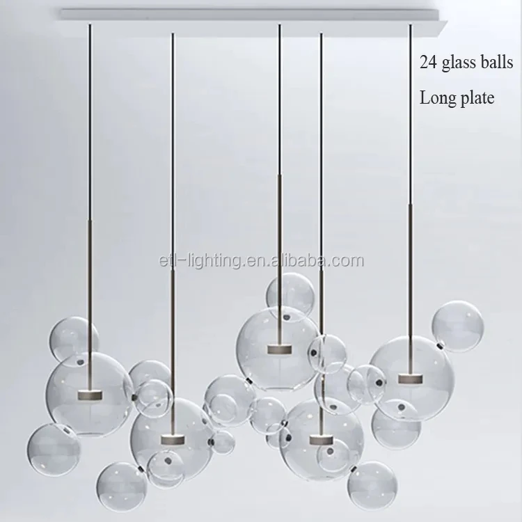 Bubble Hanging Pendant Led Glass Chandelier Lighting American Kitchen ...