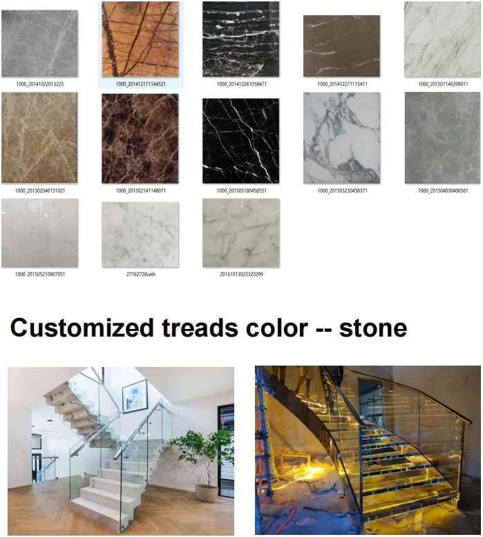 Customized Floating Wood Stair Treads Oak Wood Stair Treads Modern