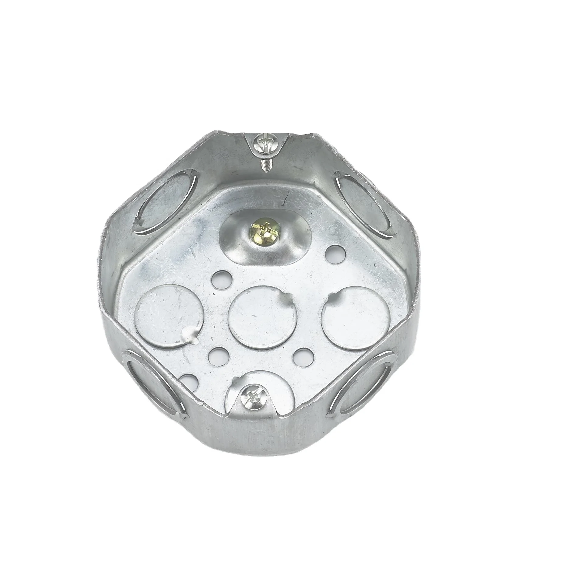 Octagon Box,4inch,Raised Ground 11/2inch Deep 1/2inch And 3/4inch