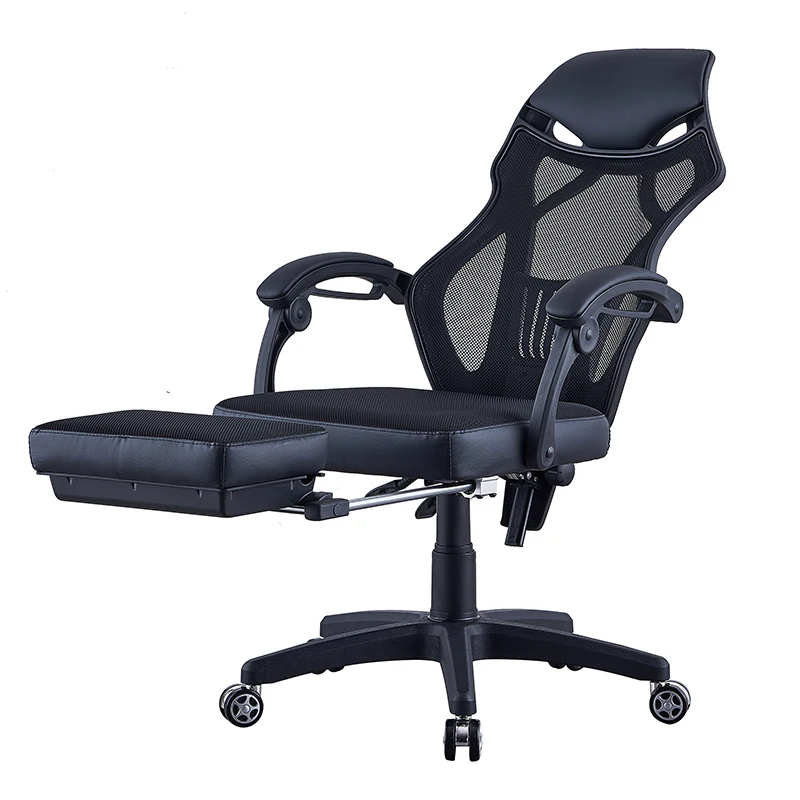 Dropship High Back Office Chair With Lifting Headrest, Adjustable