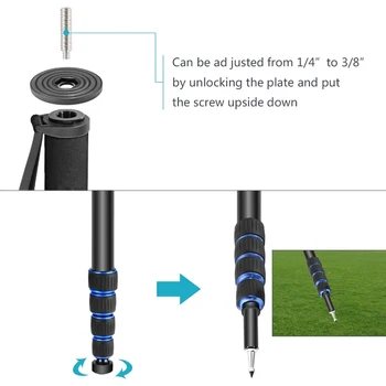 Neewer Extendable Camera Monopod With Removable Foldable Tripod Support Base Aluminum Alloy for Canon Nikon Sony DSLR Cameras product image