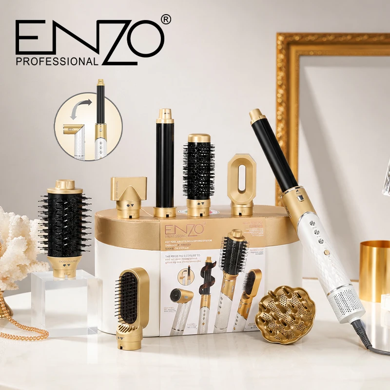 ENZO EN-755 Salon 8 in 1 High Speed Hair Dryer, Curling Iron