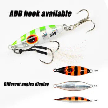 Luminous Customised Slow Bee Metal Jig Pitch Jigging Lure Vertical 40G 60g 80g 100g 120g Jigging Metal Fish Lure with Hook – Metal Jig – view 5