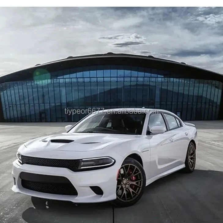 product tiypeor front bumper kit upgrade 2015 2023 dodge charger hellcat srt style grill fog lamp hole car body kits fit for dodge-7
