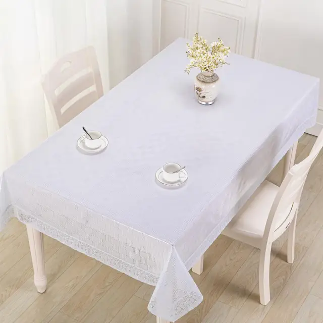 New design Luxury Party  Waterproof lace tablecloth Lace  tablecloth lace floral Plastic  lace tablecloths