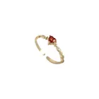 Ruby Jewelry Luxury S925 Sterling Silver Ruby Stone Elegant Opening Adjustment Ring Fine Jewelry For Womens Ladies