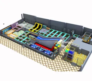 Hot Sale Large Indoor Ninja Warrior Foam Pit Trampoline Park