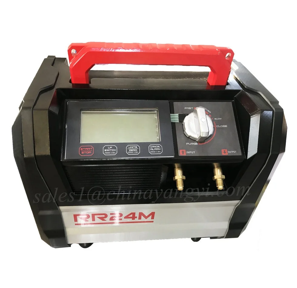 DC Motor Digital Air Conditioning Refrigerant Recycler 1HP R32 R410A R407C Gas Recovery Machine with 80% Overcharge protection