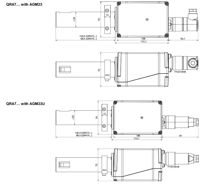 Siemens Gas Burner Flame Detector Qra73 Series For Industrial