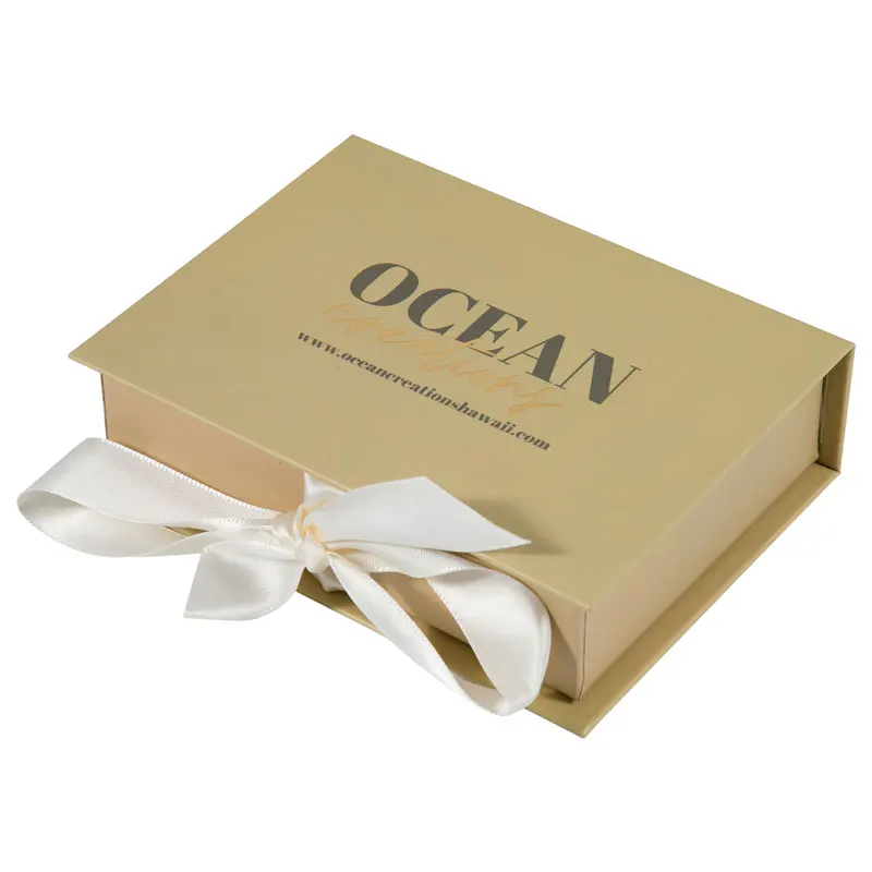 luxury custom logo foam insert paper cardboard jewelry gift packaging box with ribbon