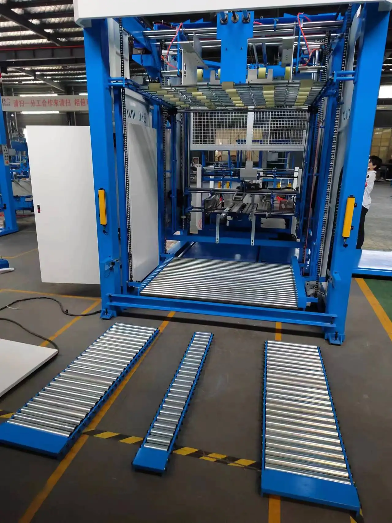 Litho Stacking Machine/pile Flip Flop Turning Stacking Machine with Pallet Feeding/corrugated Paper Pallet Stacker