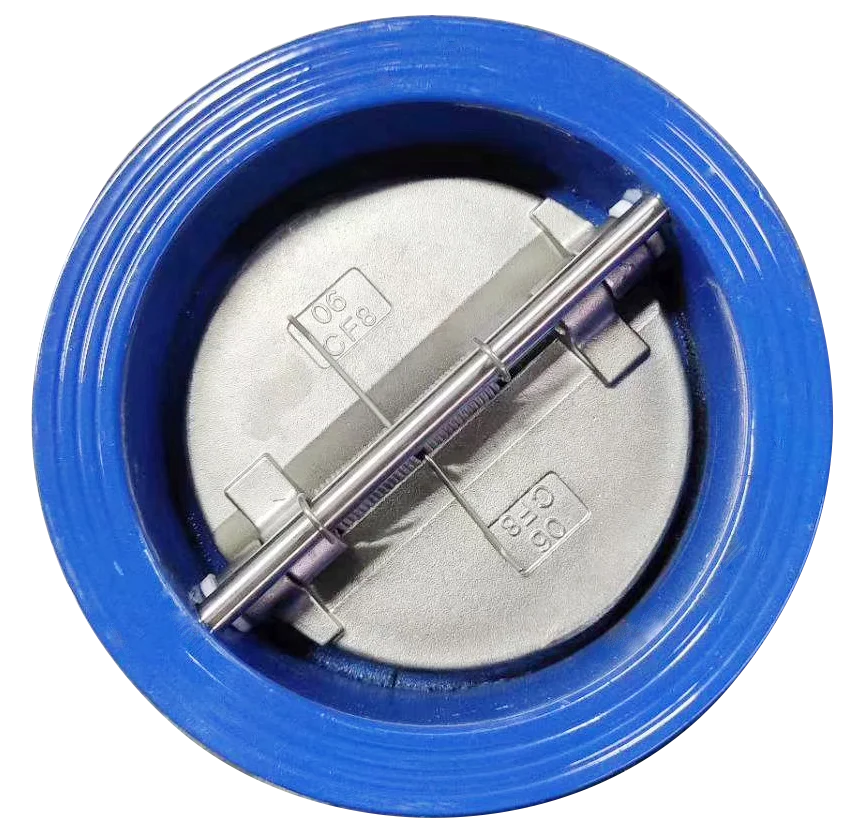 Dual Plate Manual Power Ductile Iron Universal Vertical Wafer Butterfly Flap Type Check Valve with DIN Flange OEM DN40-DN1400