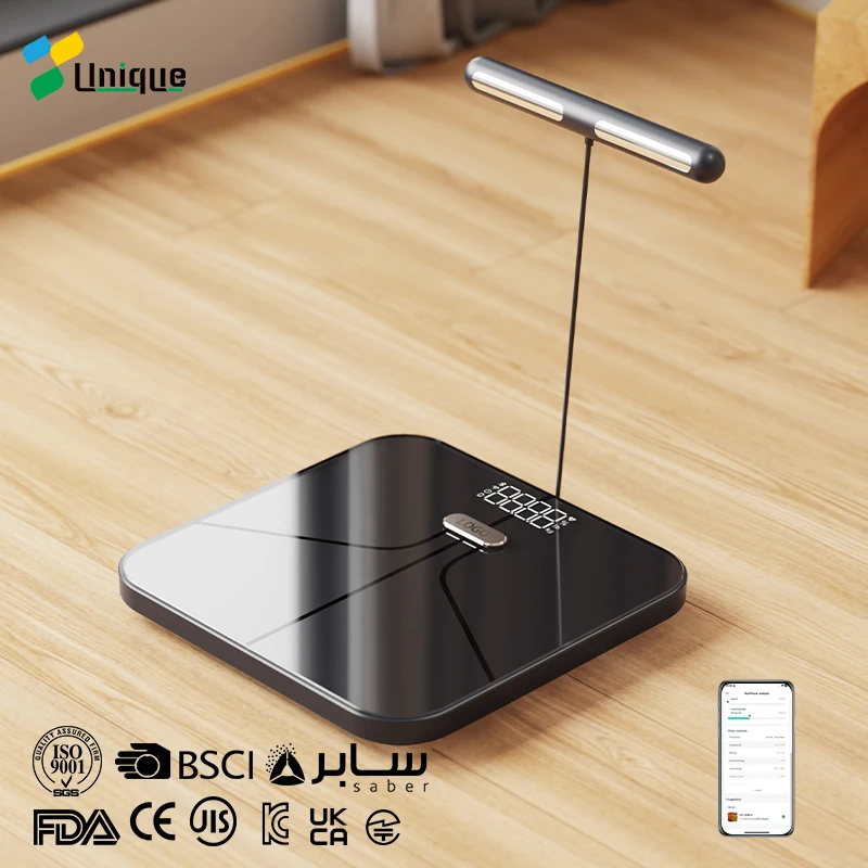 Unique Body Digital Scale Custom Report Print Body Fat Scales Digital Personal 8 Electrodes Smart Body Digital Scale With App