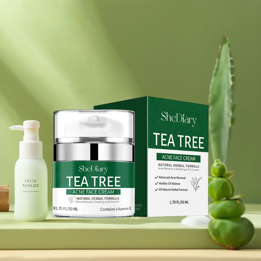 SheDiary Anti-Acne Cream Tea Tree Oil and Salicylic Acid Retinol and Kojic Acid for Pimple Scar Spot Removal