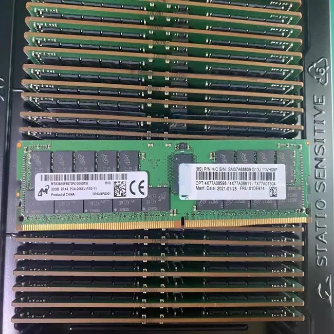 Stock ThinkSystem 32G 3200MHz ECC UDIMM 4X77A77496 Ram 32GB DDR4 ECC Server Ram Memory Kit