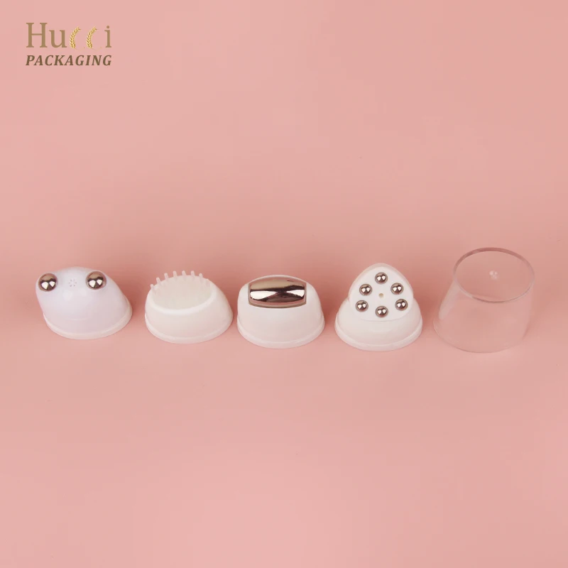 Massage Cream Tube 30ml 50ml Empty Squeeze Stainless Roller Cosmetic Packaging Tube for Lotion Serum Oil Oval Plastic Tube